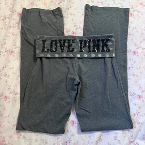 Y2K PINK Victoria's Secret Foldable Waist Flare Yoga Pants